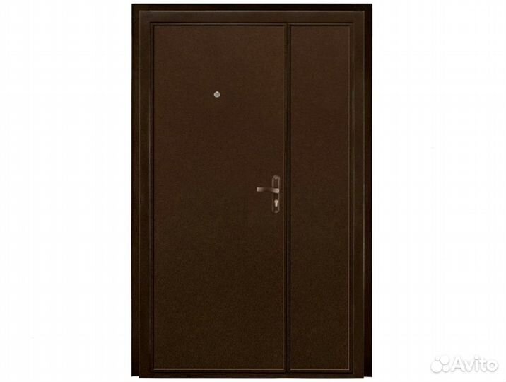 Двустворчатая металлическая уличная дверь