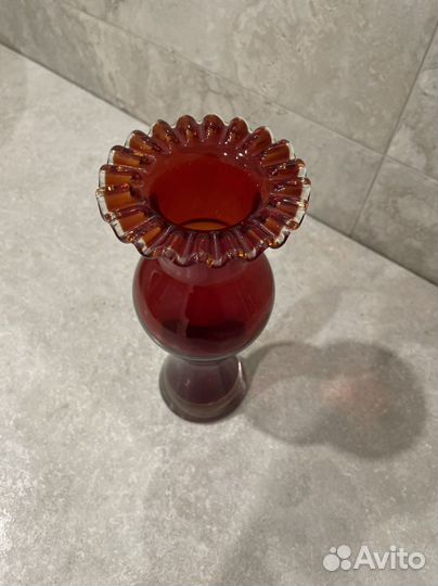 Ваза цветное стекло винтаж СССР