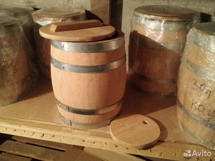 Дубовая бочка-кадка 20 л для засолки солений