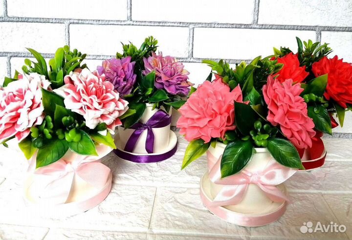 Букет тюльпанов из мыла ручной работы