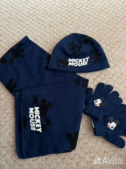 Комплект шапка шарф перчатки