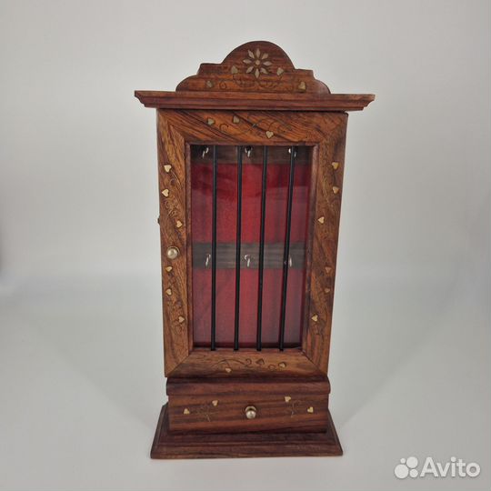 Ключница из палисандра с латунью