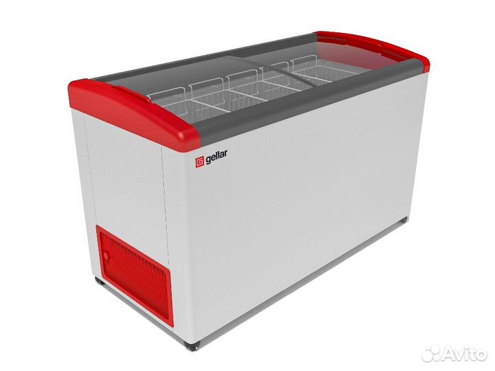 Морозильный ларь gellar FG 500 E гнутое стекло