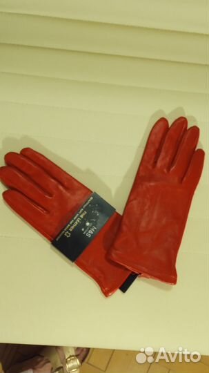 Яркие и стильные женские перчатки, натуральная кож