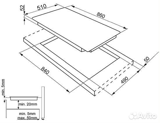 Индукционная варочная панель Smeg SIM592D Новая