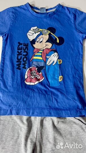 Костюм на мальчика 128 трикотаж бриджи и футболка