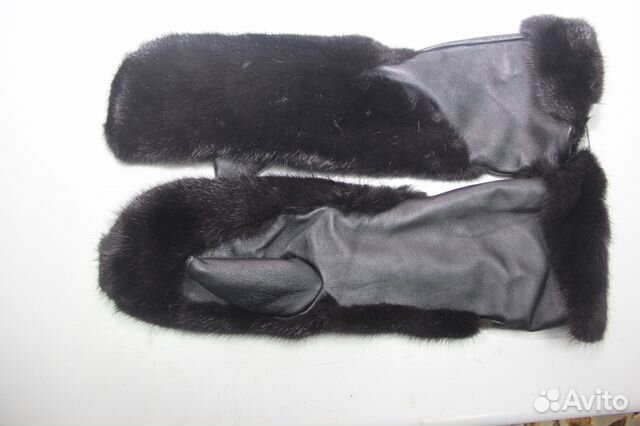 Варежки из меха норки
