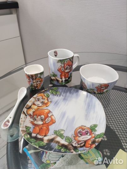 Набор детской посуды новый