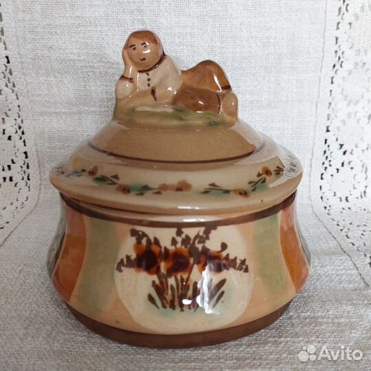 Сахарница конфетница шкатулка Старая Гжель СССР
