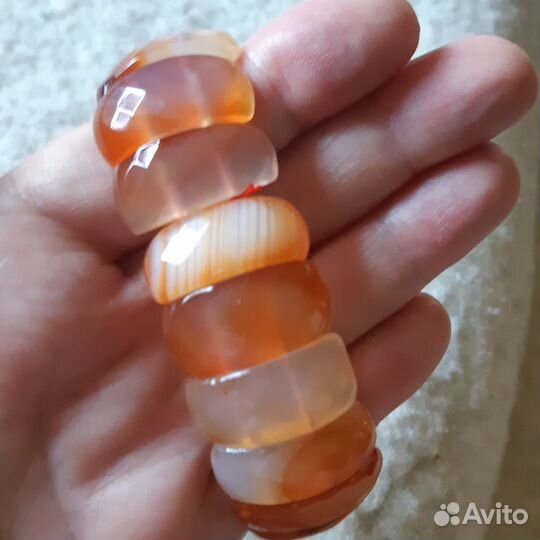 Браслет из граненого сердолика