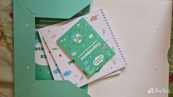 Сертификат о прививках,дневник мамы,путеводитель