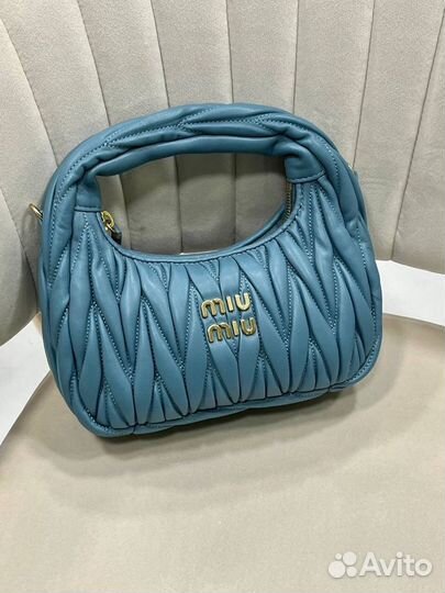 Сумка Miu Miu Hobo Wander голубая