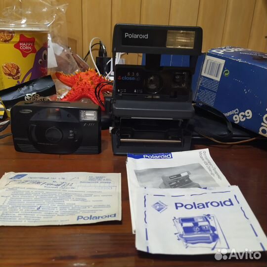 Фотоаппарат Polaroid closeup 636 и samsung