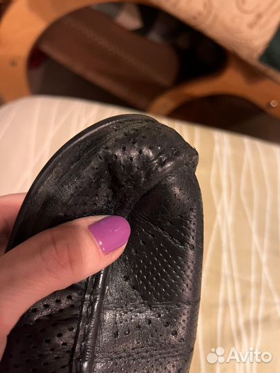 Мокасины кожаные 46