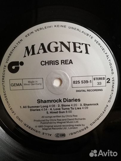 Пластинка Cris Rea / Shamrock Diaries / Germany