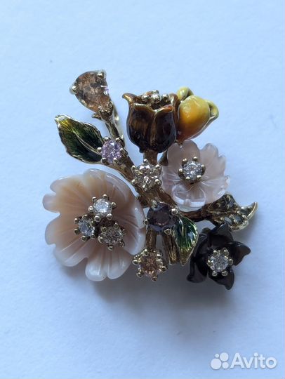 Комплект серебряный из подвески и серёжек