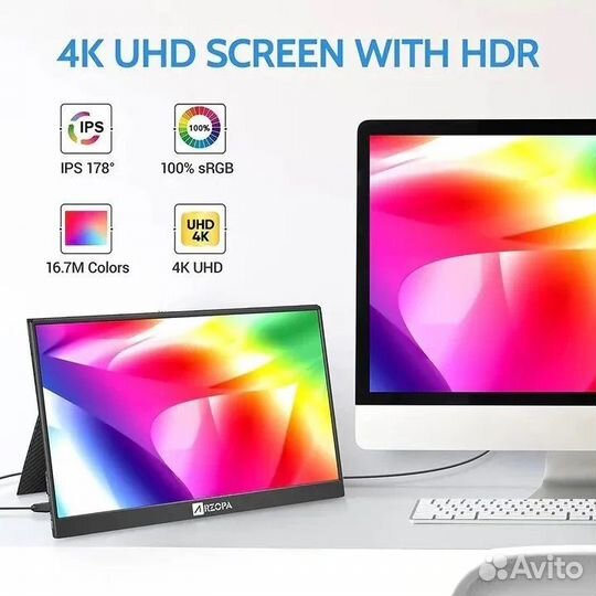 Портативный монитор Arzopa 14 4K IPS 60Hz