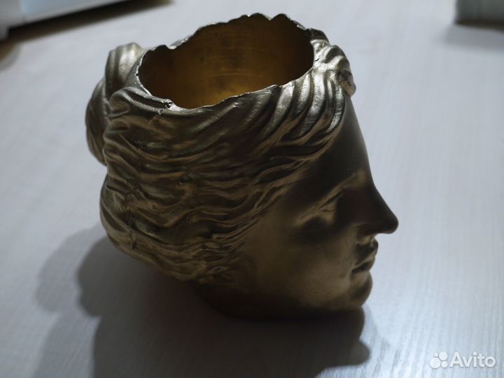 Ваза гипсовая/ дизайнерское кашпо для цветов