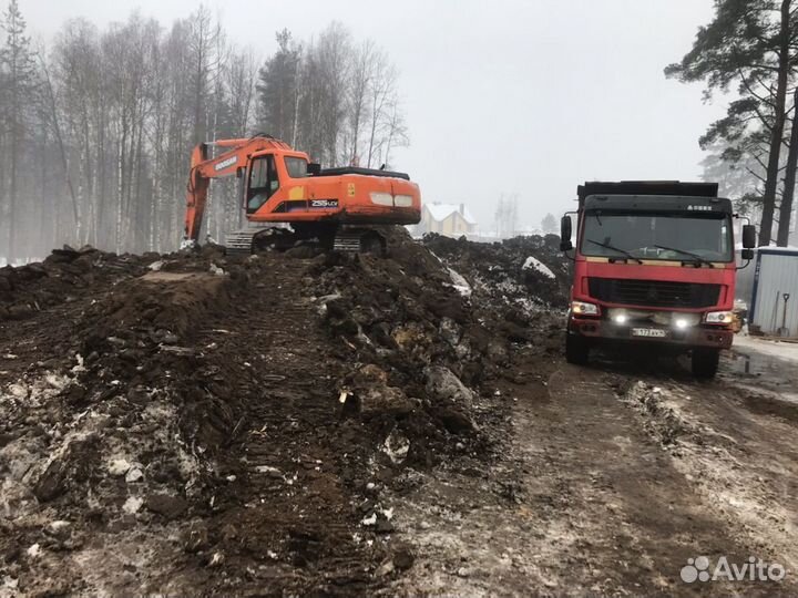 Вывоз грунта на самосвалах