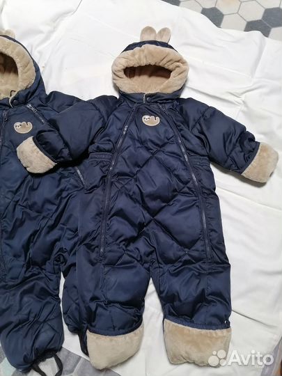 Зимние комбинезоны для двойни р80
