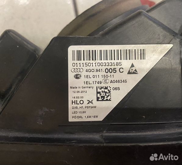 Фара левая audi а6