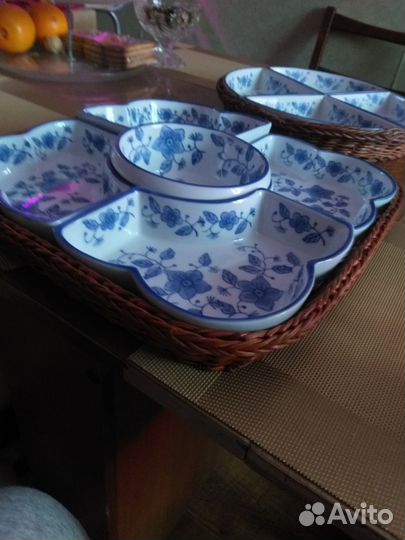 Менажница под гжель