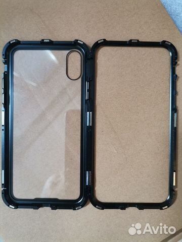 Чехол на iPhone X металлический, магнитный