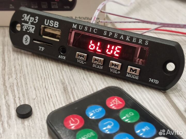 Модуль MP3 Bluetooth OT-SPM13 (пульт, шлейф,5-12v)