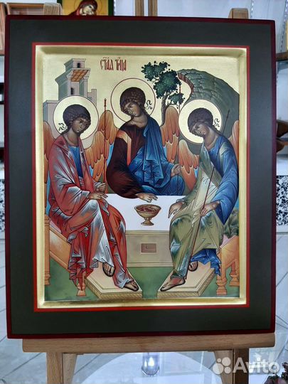 Икона рукописная Пресвятая Троица