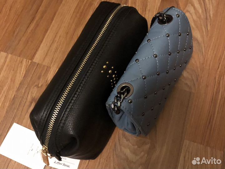 Кожаная сумка Zara и кошельки uterque, furla