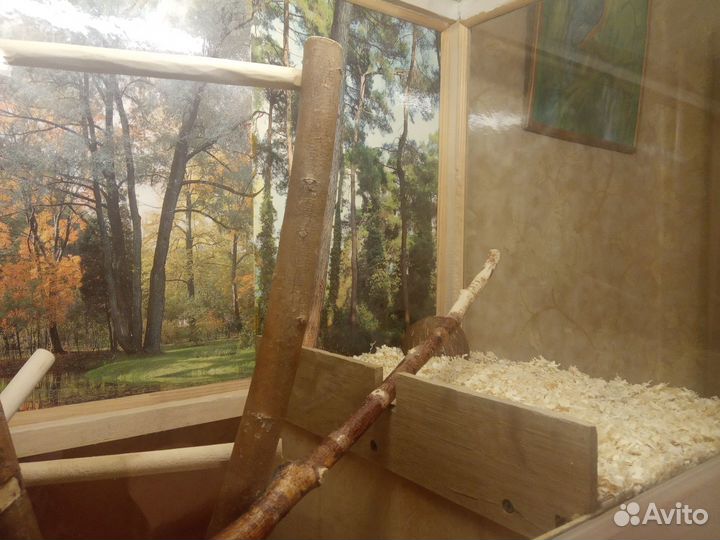 Клетка большая ручной работы+подсветка