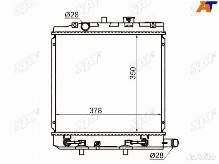 Радиатор Mazda Demio 96-02 Ford Festiva 96-99