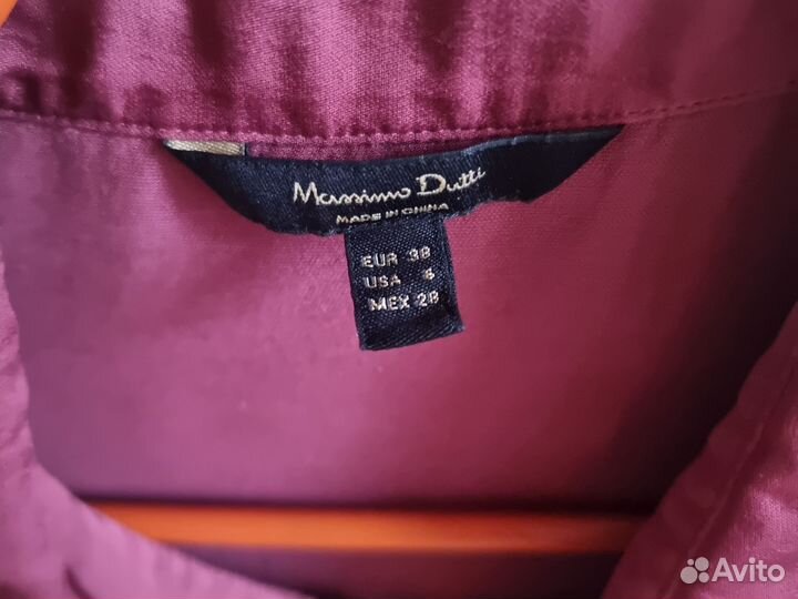 Блузка бордовая Massimo dutti 44 р