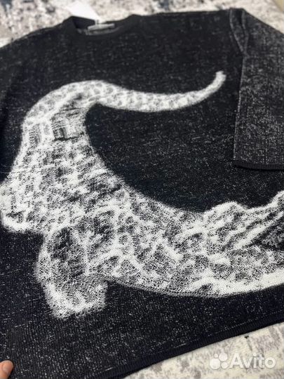 Свитер Lacoste чёрный с крокодилом (В наличии)