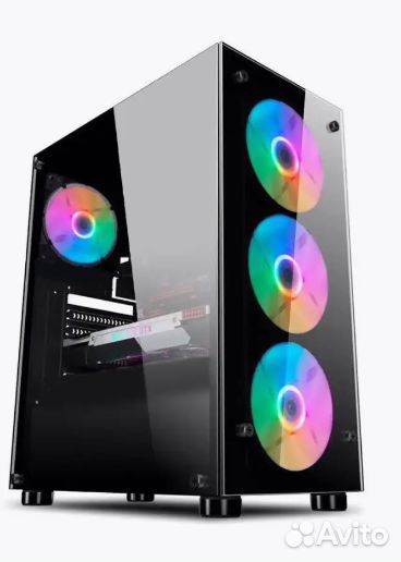 Корпус ATX 1stPlayer V3-A-4G6 чёрный