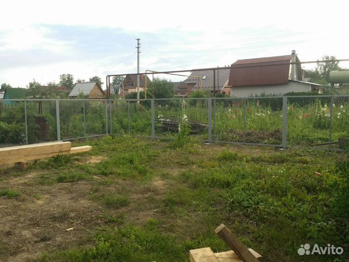 Забор из сетки рабицы