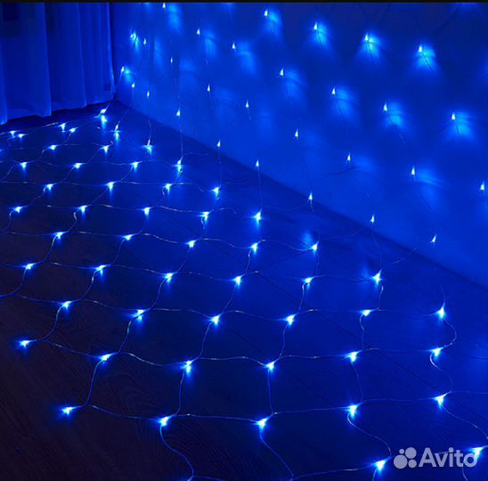 Светодиодная гирлянда сетка на окно 1.8 х 1.8 м