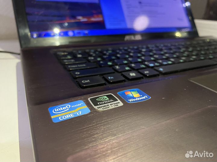 Игровой ноутбук asus i7/8gb/geforce 540/1000gb