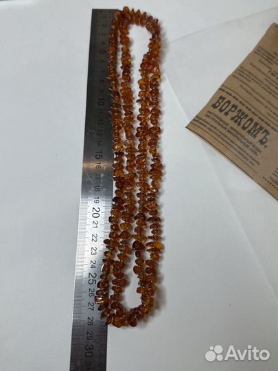 Бусы из натуральных камней янтарь