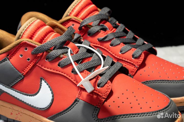 Кроссовки мужские Nike dunk deadpool красно-серые