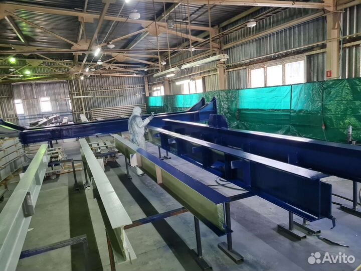 Покраска металлокоеструкций в цехах