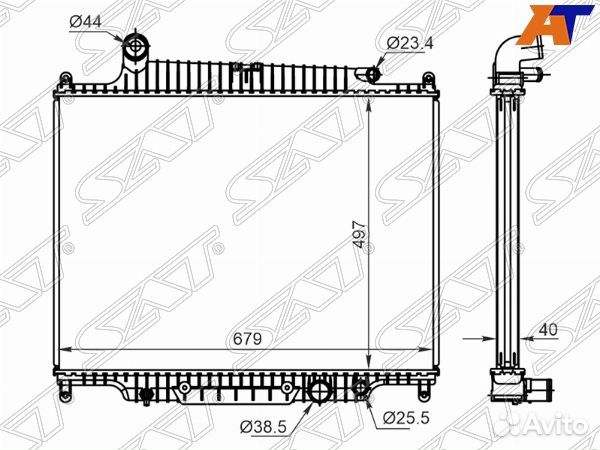 Радиатор land rover range rover 02-09, land rover