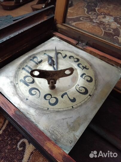 Старинные настенные часы HAU Германия 1910