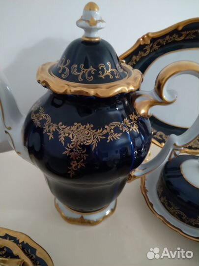 Сервиз чайный, кобальт, Weimar, Katharina, гдр