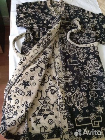 Двусторонний детский махровый халат