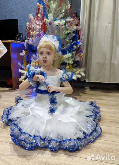 Платье снежинки
