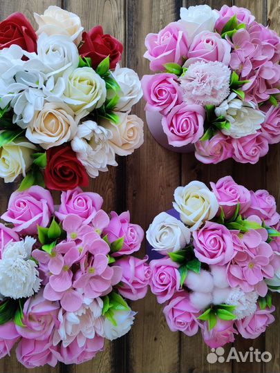 Композиция из мыльных цветов