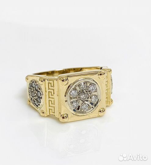 Золотое кольцо с бриллиантами 750 проба