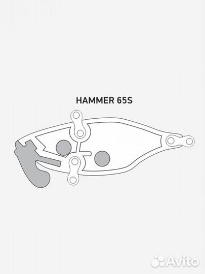 Воблер для рыбалки LureMax hammer 65mm 15г цв. 092