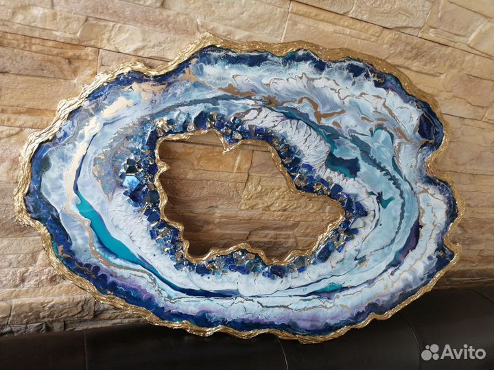 Картина из эпоксидной смолы - Жеода